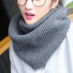 H&M Unisex Dark Gray Knit Tube Scarf